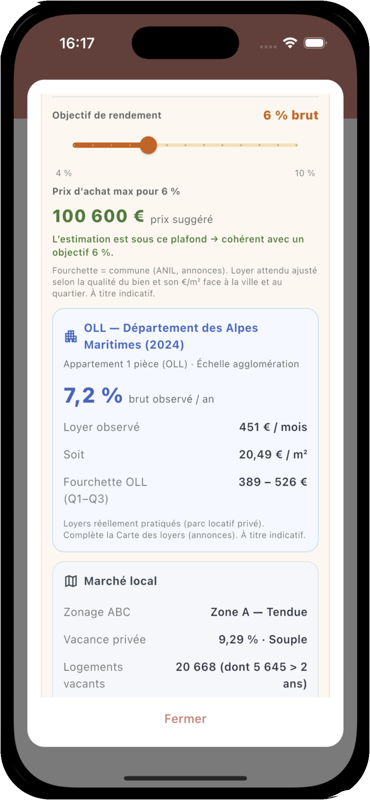 Objectif de rendement, OLL et marché local